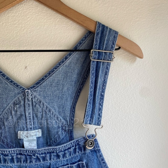 Vintage Overalls size Large women’s Embroidered American Flag Straight Leg L - Picture 5 of 12